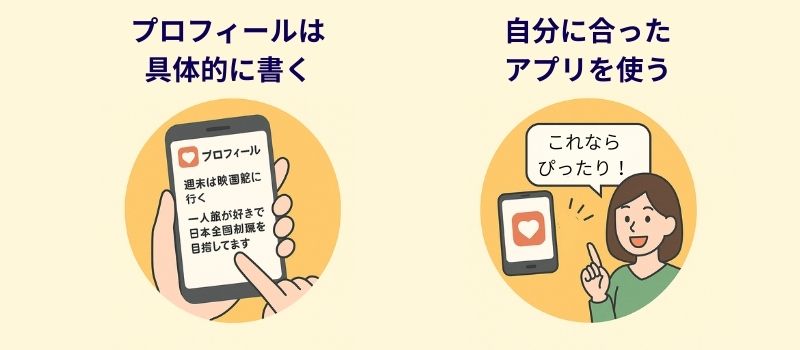 自分に合ったアプリを使う　プロフィール